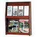 Wooden Mallet Dakota Wave 4 Magazine/8 Brochure Wall Display Wood in Brown | 24.5 H x 19.5 W x 4.75 D in | Wayfair LD24-8MH