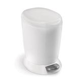 simplehuman 6 Liter/1.6 Gallon Small Compact Round Bathroom Step Trash Can, Plastic Plastic in White | 12.1 H x 8 W x 10.8 D in | Wayfair cw1318