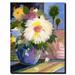 Trademark Fine Art 'White Splash' by Sheila Golden Painting Print on Canvas in Blue/Green/Yellow | 19 H x 14 W x 2 D in | Wayfair SG5619-C1419GG