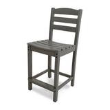 POLYWOOD® La Casa Café Counter Side Outdoor Chair Plastic in Gray | 41.13 H x 17 W x 20.75 D in | Wayfair TD101GY