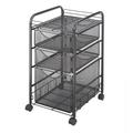 Safco Products Company Onyx™ Mesh Mobile File Cart Metal in Black | 27 H x 15.75 W x 17 D in | Wayfair 5214BL