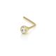 Mia Gioielli - Nose jewellery, diamond nose stud piercing 18ct gold cts 0.02 H/SI, hypoallergenic, F-05518-0G00