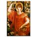 Buyenlarge 'A Vision of Fiametta' by Dante Gabriel Rossetti Painting Print on Canvas in Red | 30 H x 20 W x 1.5 D in | Wayfair 61129-LC2030