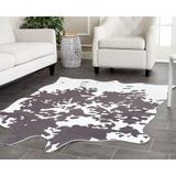 Gray/White 60 x 1 in Area Rug - Safavieh Faux Hide Animal Print Handmade Tufted Area Rug Polyester | 60 W x 1 D in | Wayfair FAH160C-5