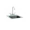 Bull Outdoor Products Drop-In Stainless Steel Sink w/ Faucet in Gray | 7.38 H x 14.13 W x 14.13 D in | Wayfair 12389