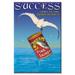 Buyenlarge Success Vintage Advertisement on Wrapped Canvas in Blue/Red | 30 H x 20 W x 1.5 D in | Wayfair 22326-xC2030