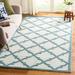 Blue/White 60 x 0.3 in Area Rug - Martha Stewart Rugs Martha Stewart Puzzle Handwoven Flatweave Ivory/Blue Area Rug | 60 W x 0.3 D in | Wayfair