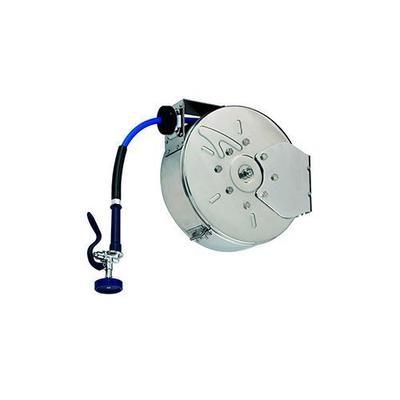 T&S Brass B-7222-C01 Enclosed Epoxy Coated Steel Hose Reel with Spray Valve 3/8 ID x 30ft HD Hose