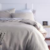 Peacock Alley Mandalay Tailored Linen Bed Skirt Linen in White/Brown | 54 W x 75 D in | Wayfair MAN-5F PEA