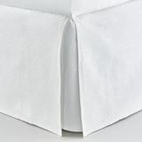 Peacock Alley Montauk Paneled 22" Bed Skirt Cotton in White | 78 W x 80 D in | Wayfair MNT-5K WHT