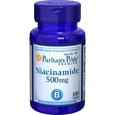 Puritan's Pride 2 Pack of Niacinamide 500 mg-100-Tablets
