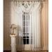 Rajah Pearl Semi Sheer Tab Top Curtain Panel, 60 x 84, Ivory
