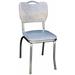 Richardson Seating Retro Home Side Chair in Chrome Faux Leather/Upholstered in Gray | 33 H x 16 W x 19.5 D in | Wayfair 4161CIG