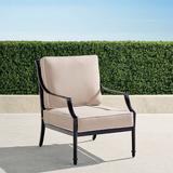 Grayson Lounge Chair with Cushions in Black Finish - Sand with Natural Piping - Frontgate