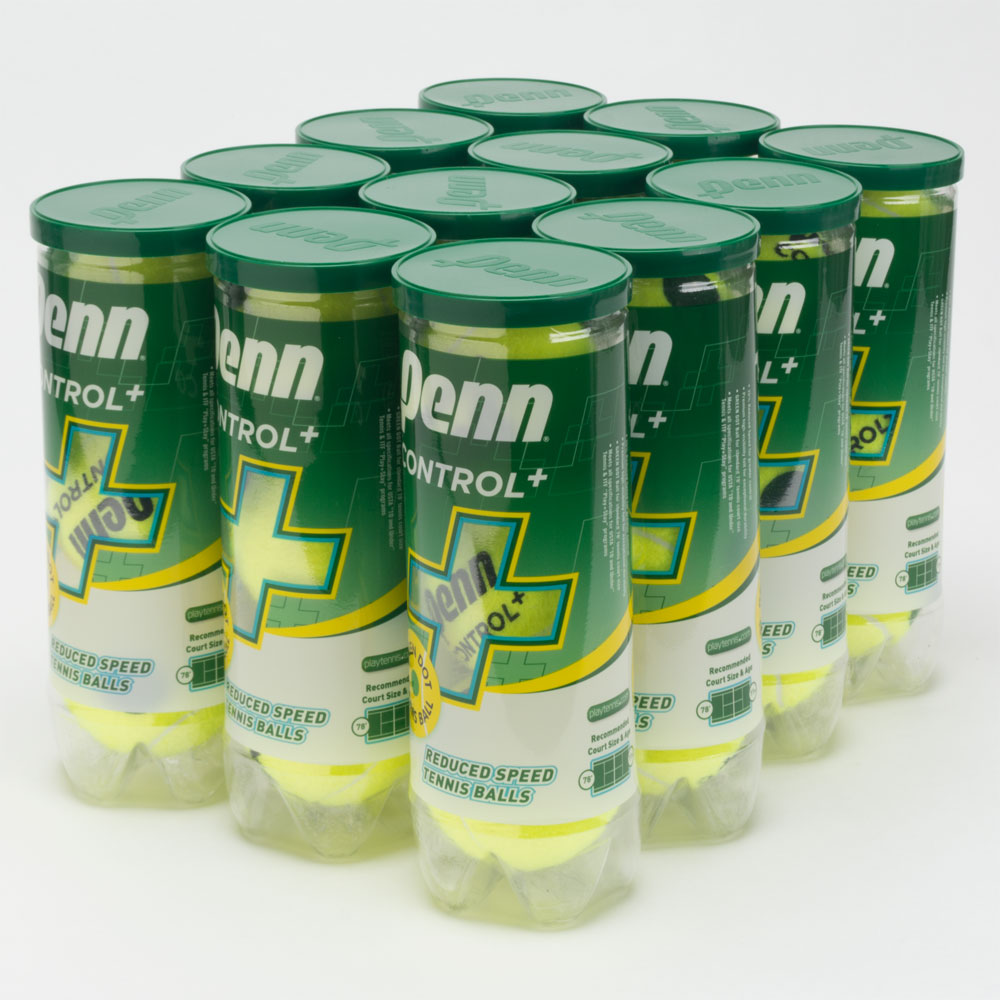Penn CONTROL+ 12 Cans Tennis Balls