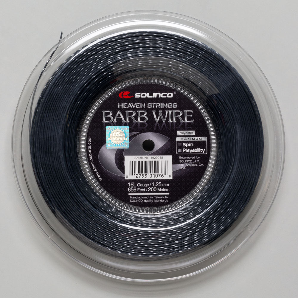 Solinco Barb Wire 16L 1.25 656' Reel Tennis String Reels
