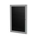 Ghent 1 Door Enclosed Vinyl Letter Board w/ Satin Aluminum Frame Vinyl/Metal in Gray | 24 H x 2.25 D in | Wayfair PA12418BX-BK