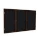 Ghent 3 Door Enclosed Fabric Bulletin Boards w/ Wood Frame Wood/Fabric in Brown | 48 H x 2.25 D in | Wayfair PN34896F-95