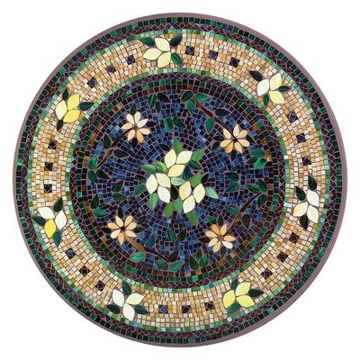 KNF Tuscan Lemons Mosaic Table Collection - Round Bistro Table, Espresso, 42" dia. - Frontgate