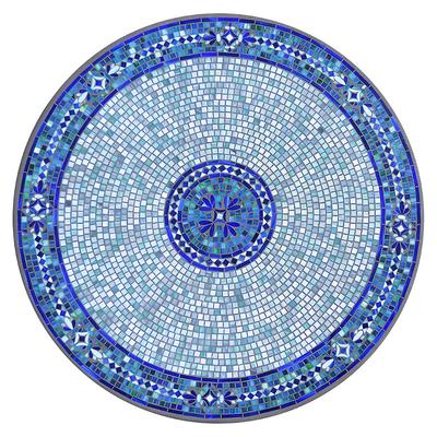 KNF Seafoam Atlas Mosaic Table Collection - Round Bistro Table, Espresso, 60" dia. - Frontgate