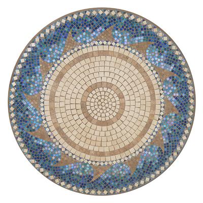 KNF Caribbean Sea Mosaic Table Collection - Round Bistro Table, Espresso, 48" dia. - Frontgate