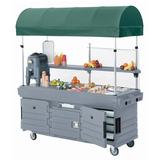 Cambro CamKiosk Vending Cart With Canopy And 4 Pan Well (KVC854C191) - Granite Gray screenshot. Refrigerators directory of Appliances.