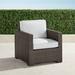 Small Palermo Lounge Chair with Cushions in Bronze Finish - Snow with Logic Bone Piping, Standard - Frontgate