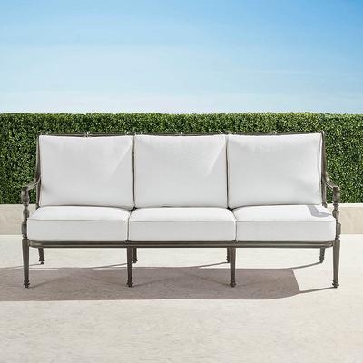 Carlisle Sofa with Cushions in Slate Aluminum - Standard, Rain Brick - Frontgate