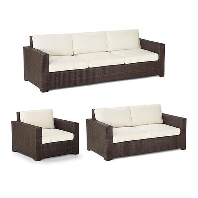 Palermo Seating Replacement Cushions - Chaise, Standard, Sand with Canvas Piping - Frontgate