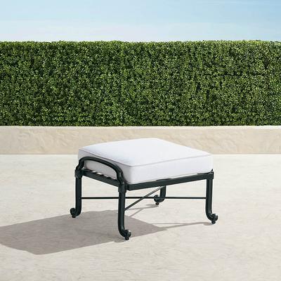 Carlisle Ottoman in Onyx Aluminum - Standard, Rain Brick - Frontgate