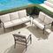 Carlisle 3-pc. Sofa Set in Slate Aluminum - Standard, Rumor Slate with Rumor Vanilla Piping - Frontgate