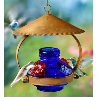 1-800-Flowers Home Decor Outdoor Garden Outdoor Garden Decor Delivery Lapis Blue Hummingbird Feeder | Happiness Delivered To Their Door