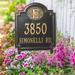 Designer Square Lawn Address Plaque - Bronze/Verdigris Plaque with Pineapple, Standard, 2 Lines - Frontgate