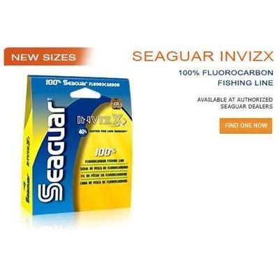 Seaguar InvizX 100 Percent Fluorocarbon Line, 1000 yd