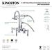 Kingston Brass Vintage Triple Handle Deck Mounted Clawfoot Tub Faucet Trim w/ Handshower, Ceramic | 12.63 H in | Wayfair CC14T1