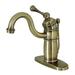 Kingston Brass Victorian Mono Deck Bathroom Faucet w/ Brass Pop-Up Drain in Yellow | 7 H in | Wayfair KB1403BL