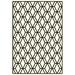 White 47 x 0.24 in Indoor Area Rug - Dynamic Rugs Trend Geometric Ivory/Black Area Rug Viscose, Polypropylene | 47 W x 0.24 D in | Wayfair