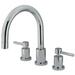 Kingston Brass Concord Double Handle Deck Mounted Roman Tub Faucet in Gray | Wayfair KS8321DL