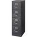 Lorell Fortress 4-Drawer Vertical Filing Cabinet Metal/Steel in Black | 52 H x 15 W x 22 D in | Wayfair 42294