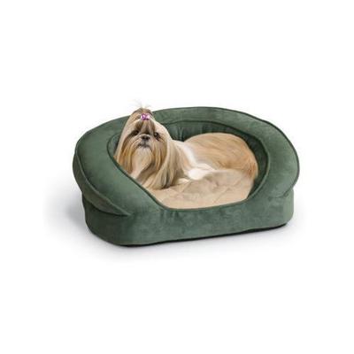 Deluxe Ortho Bolster Dog Sleeper - Size: X- Large (50 W), Color: Green