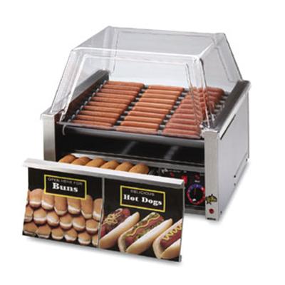 Star Grill-Max Series 24" W Hot Dog Roller Grill With Bun Drawer (30SCBD) - Stainless Steel