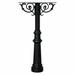 Qualarc Hanford 57.625" H In-Ground Post Aluminum in Black/Gray | 72 H x 22 W x 8 D in | Wayfair HPWS2-800