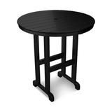 POLYWOOD® Round Farmhouse Counter Outdoor Table Plastic in Gray/White/Black | 37 H x 36 W x 36 D in | Wayfair RRT236BL