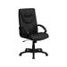 Flash Furniture Executive Leather Office Chair with Arms, Black