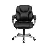Leather Mid-Back Office Computer Chair, Black screenshot. Chairs directory of Office Furniture.