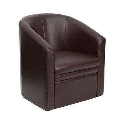 Leather Guest and Reception Chair, Brown