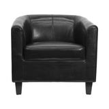 Leather Office Side Chair with Arms, Black or Brown screenshot. Chairs directory of Office Furniture.