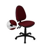 Multi Function Task Chair with Adjustable Lumbar Support, Burgundy or Navy Blue screenshot. Chairs directory of Office Furniture.