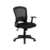 Flash Furniture Mid-Back Mesh Chair with Padded Mesh Seat, Black screenshot. Chairs directory of Office Furniture.