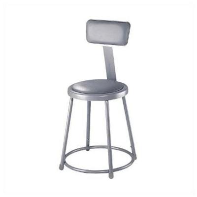 National Public Seating 6430B 30in Stool with a Vinyl Upholstered Seat and backrest